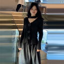 サマーニット レディース 女性用 グレー ニット ドレスの 冬 小物 セット 2025 春秋 ロング スカート スーツ