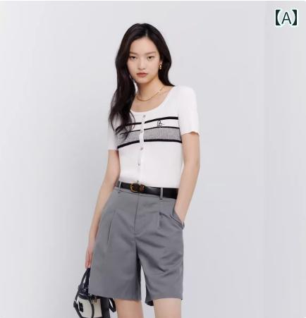 サマーニット レディース A 8 EED 2 0181 PEACEBIRD レディース夏 半袖 スリムフィット セーター シン..