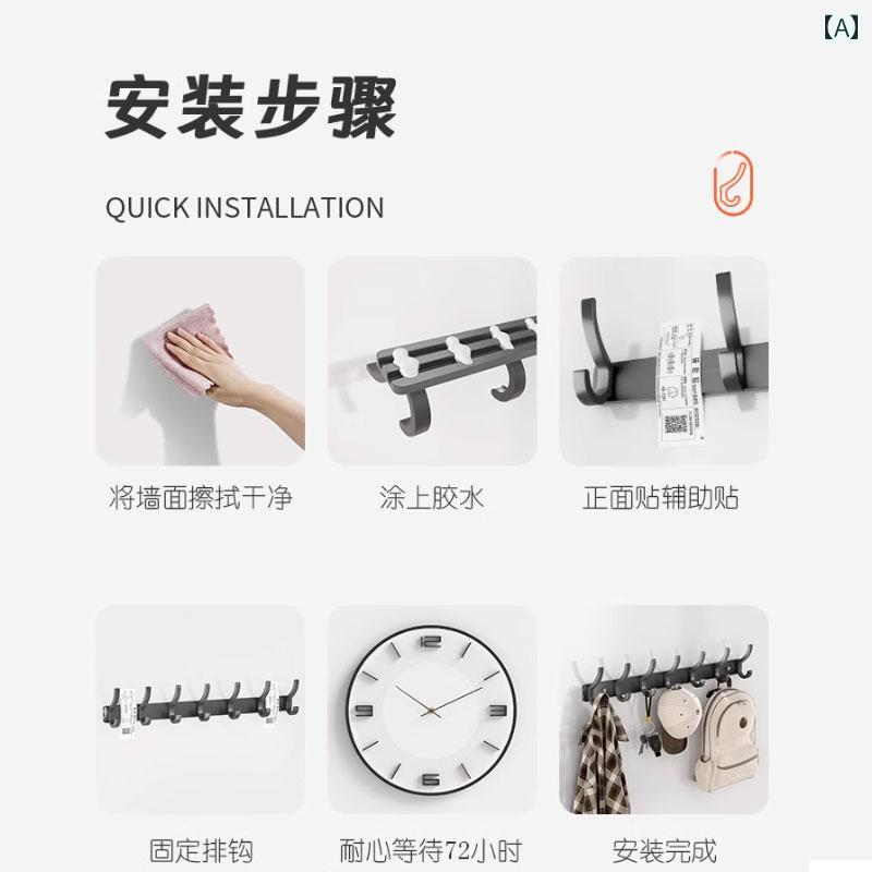 フック 壁 壁掛け ドアの 後ろの 壁掛け ハンガー、 穴を 開ける 必要が ない、 玄関 ポーチ 粘着 フック、 強力な 耐 荷重 ハンガー