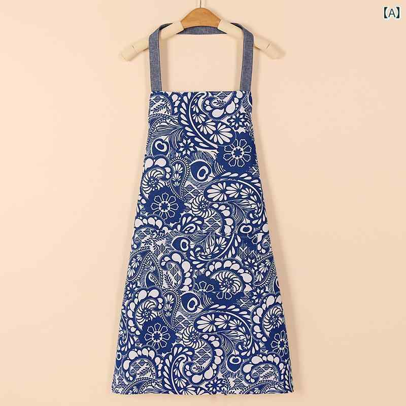 エプロン おしゃれ キッチン レトロな エスニックスタイルの エプロン ケータリング 専用の 純 綿 作業..