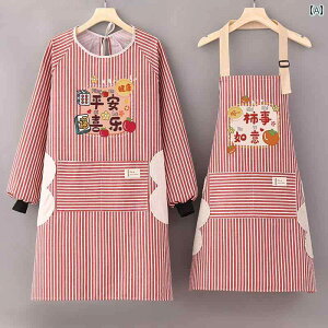 エプロン おしゃれ キッチン エプロン キッチン 家庭用 2024 新しい 女性用 長袖 オーバー オール 調理用 特殊 作業 服 防水 防 油 綿 リネン ウエスト