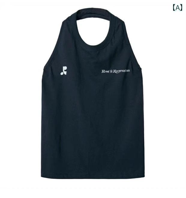 レディース トップス ホルターネック レディース トップス ホルターネック 韓国の restandrecreation ホルターネック バックレスキャミソール 女性 RR スリム セクシー ボウ トップ