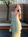 ホルターネック レディース トップス ホルターネック レディース トップス フレンチ ホルターネック サスペンダー ドレス、 妖精の 夏の ニッチな デザインの 雰囲気、 セクシーな 背中の 開いた 海辺の 休日の ロング スカート