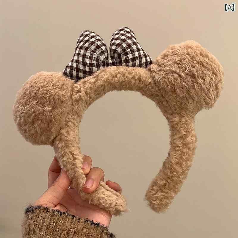 カチューシャ かわいい レディース リボン かわいい クマの 耳 レディースな ヘア フープ 冬 洗顔 料 ..