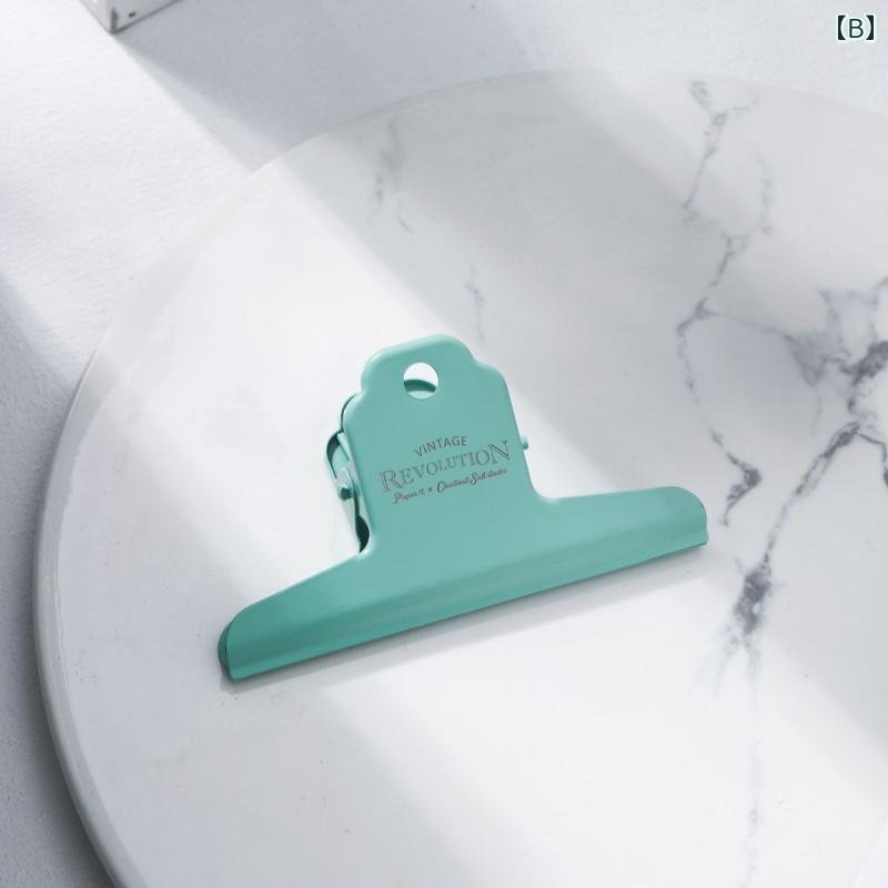 リバーパディのマネー　クリップ　財布 版 ライト レトロ ノート メタルクリップ ミント グリーン 描画 ボード クリップ 吊り下げ 画像 ピアノ ブック マーク コレクション｜アングル2