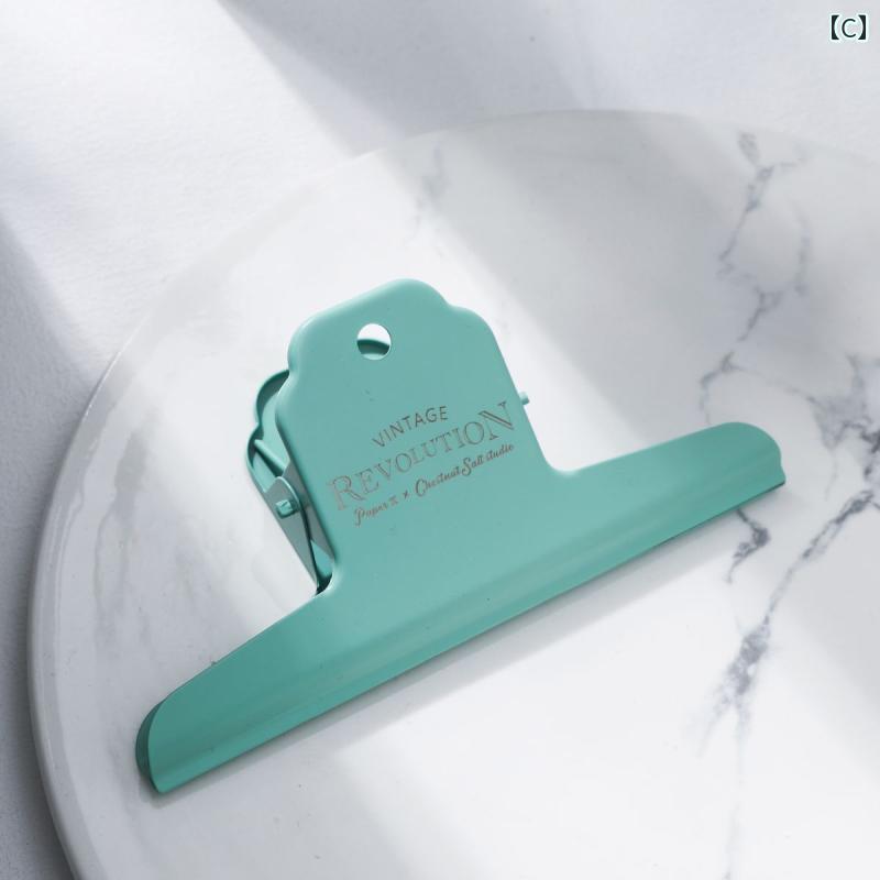 リバーパディのマネー　クリップ　財布 版 ライト レトロ ノート メタルクリップ ミント グリーン 描画 ボード クリップ 吊り下げ 画像 ピアノ ブック マーク コレクション｜アングル3