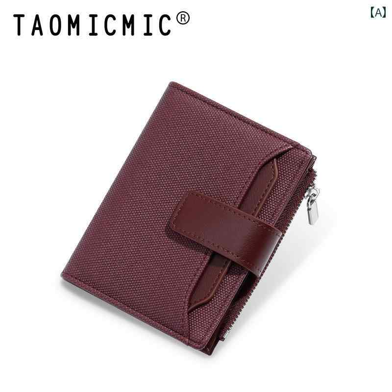 マネー　クリップ　財布 ハイエンドの大容量 ショート メンズと レディースの 小さい 財布 シンプル 多機能 手持ち 20 % オフ ジッパー PU レザーウォレット