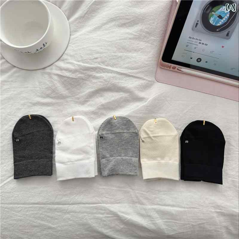 フットカバー レディース ハーフ スリップ ソックス レディース ショート 夏 薄手 パーム メッシュ 綿 ..