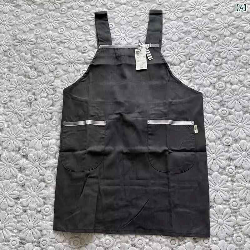 調理用 エプロン 料理 海外向け デイリー シングル H型 サスペンダー 蝶 ネクタイ ヘッド バック ロープ 家事 掃除 防汚 エプロン レディース ダブル ポケット