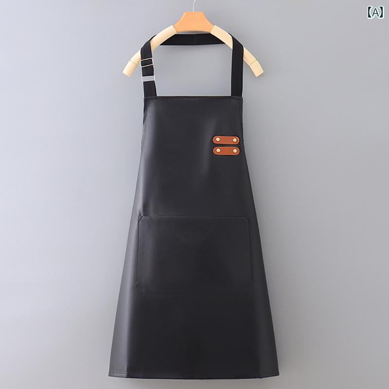 調理用 エプロン 料理 レザー エプロン キッチン 家庭用 作業着 女性 防水 耐 油 調理 2025 ケータリングな 男性 ウエスト