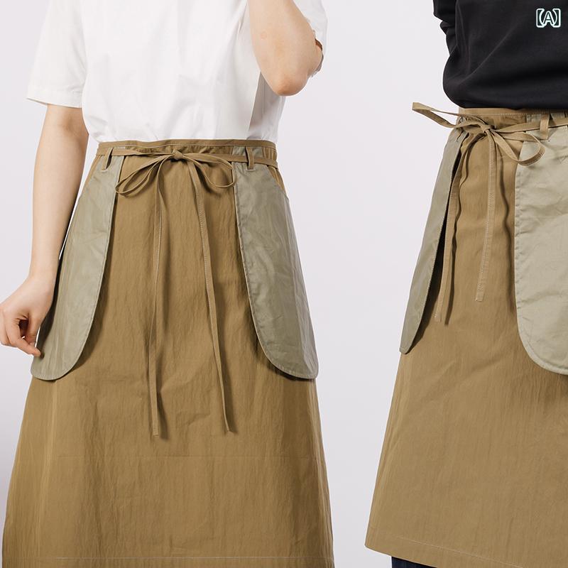 調理用　エプロン　料理 LuZao 想像 力 豊かな シリーズ 対照的な 半端 丈 エプロン ベーキング フラワ..