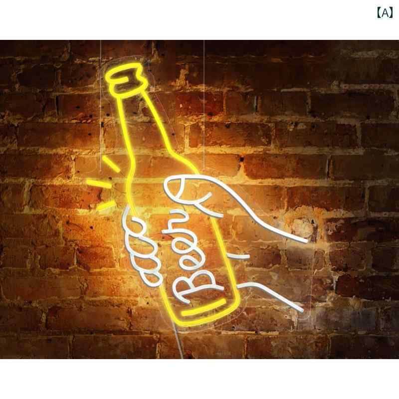 LED ネオンライト 店舗用 ネオン ライト 発光 文字 LED 装飾 背景 壁 バー テーブル 雰囲気 クラフト ..