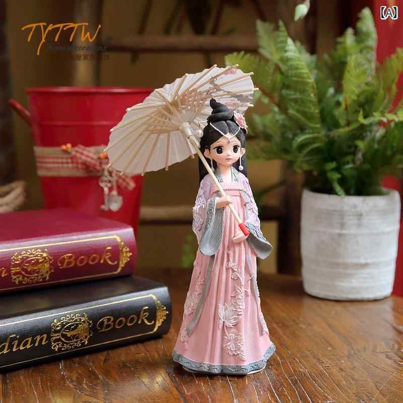 送料無料 おもちゃ ホビー 宮殿 漢 服 スタイル 樹脂 女の子 プリンセス ホームデコレーション 装飾 品 人形 ガールフレンド ギフト 古代 スタイルの 中...