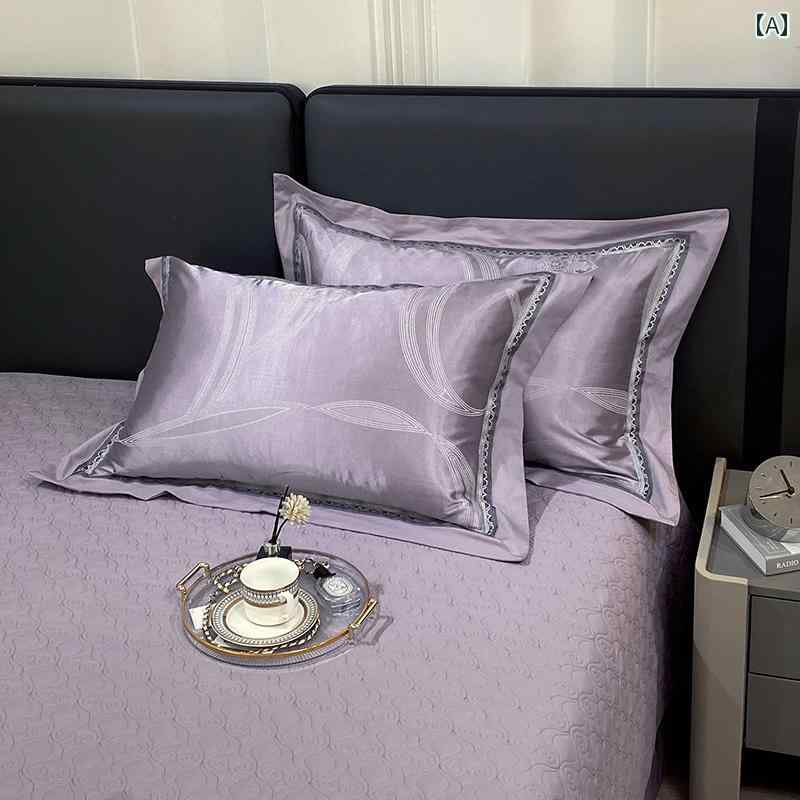 　 枕カバー 2024年 ヨーロピアンスタイル サテン ジャカード コットン シングル 枕 カバー 1 組 ウェディング 2