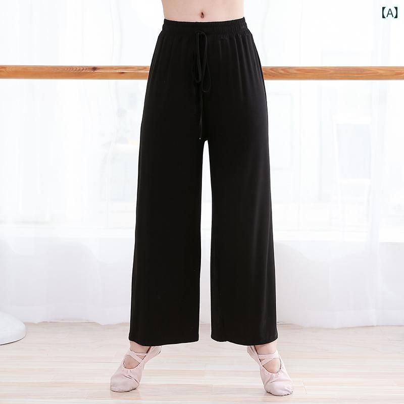 レディース　エクササイズ　パンツ 半袖 不規則 モダン ダンス トレーニング 服 ゆったり ヨガ トップス クラシック