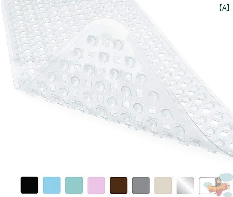 バスマット 浴室用 バスタブ 滑り止め マット シャワー ルーム 吸盤 付き 拡張 バス フロア 透明 PVC ..