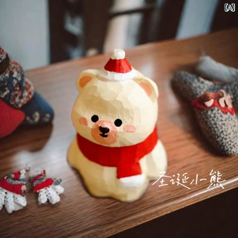 送料無料 雑貨 ホビー 小物 ホーム グッズ 誕生日 シーン アレンジメント 木彫り クマ 漫画 デスク トップ デコレーション オーナメント 友達への 癒しの...