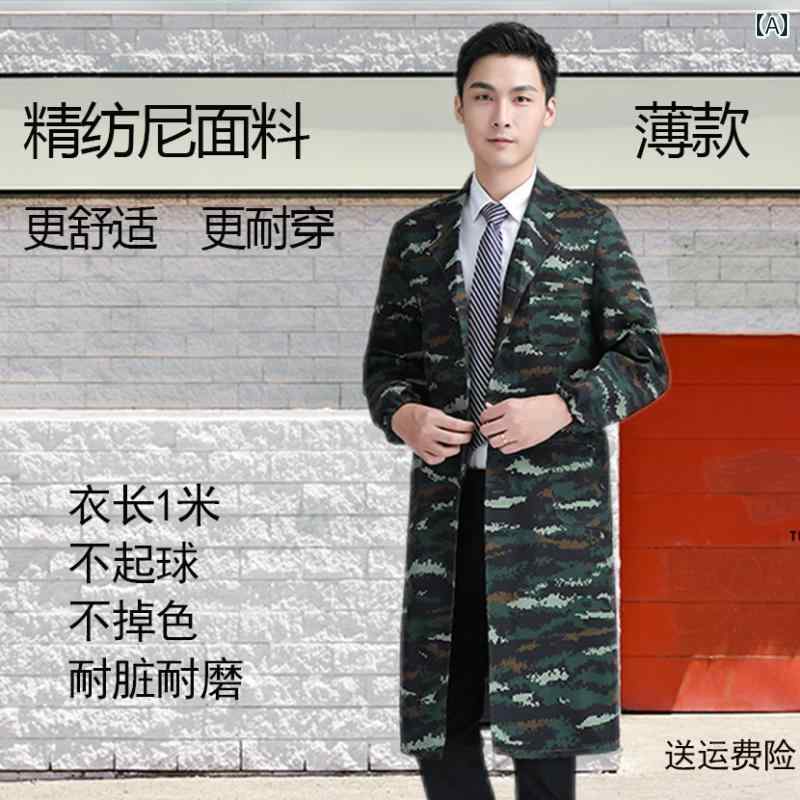 送料無料 作業服 セット 梳 毛 厚手 作業 服 コート メンズ ロング 耐 摩耗性 汚れ 防止 迷彩 労働 保護 秋 冬 オーバー オール ブラウス エプロン