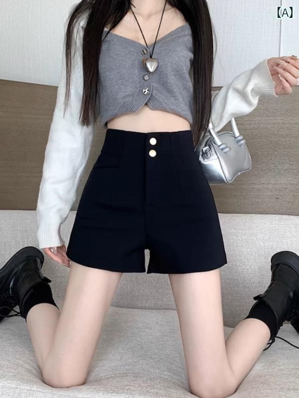 　ショートパンツ　ハーフパンツ 大きいサイズ 裏起毛 厚手 ブラック ショート パンツ レディース 2025 ハイウエスト スリム aライン アウトドアウェア 万能 カジュアル ブーツ 冬