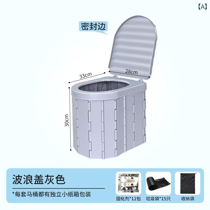 ポータブル 車用 トイレ 屋外 折りたたみ 式 防臭 剤 緊急用 大人 女性 子供 キャンプ