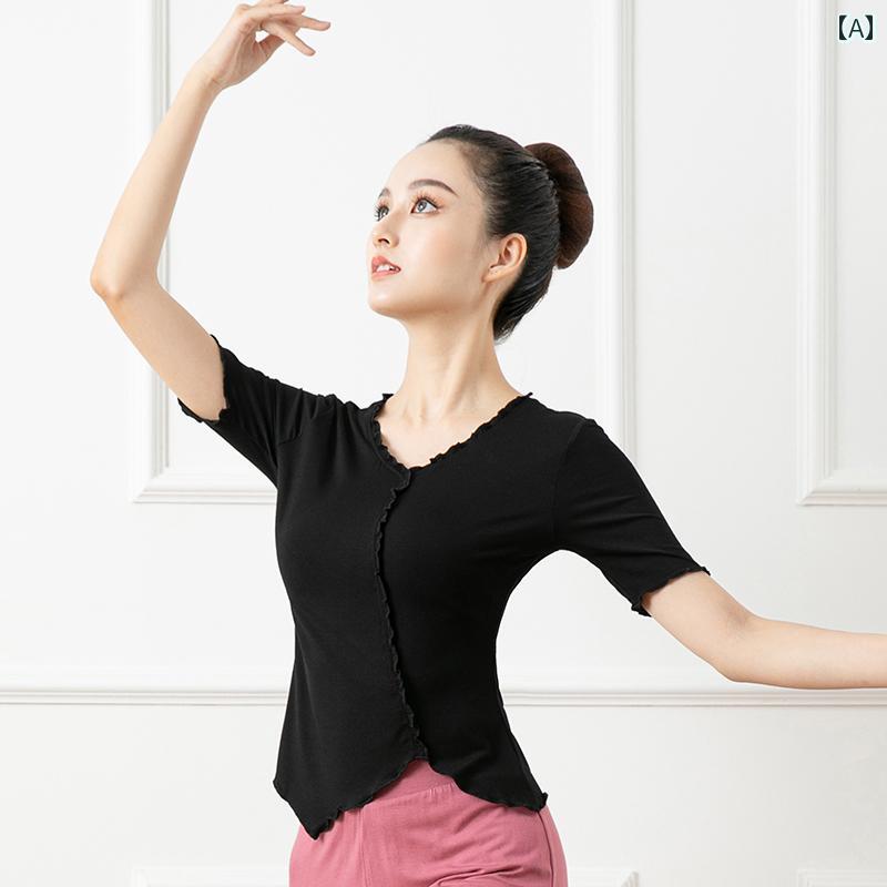 レディース　エクササイズ　パンツ モダン ダンス トレーニング 服 ボディ 大人 女性 ヨガ 長袖 トップ..