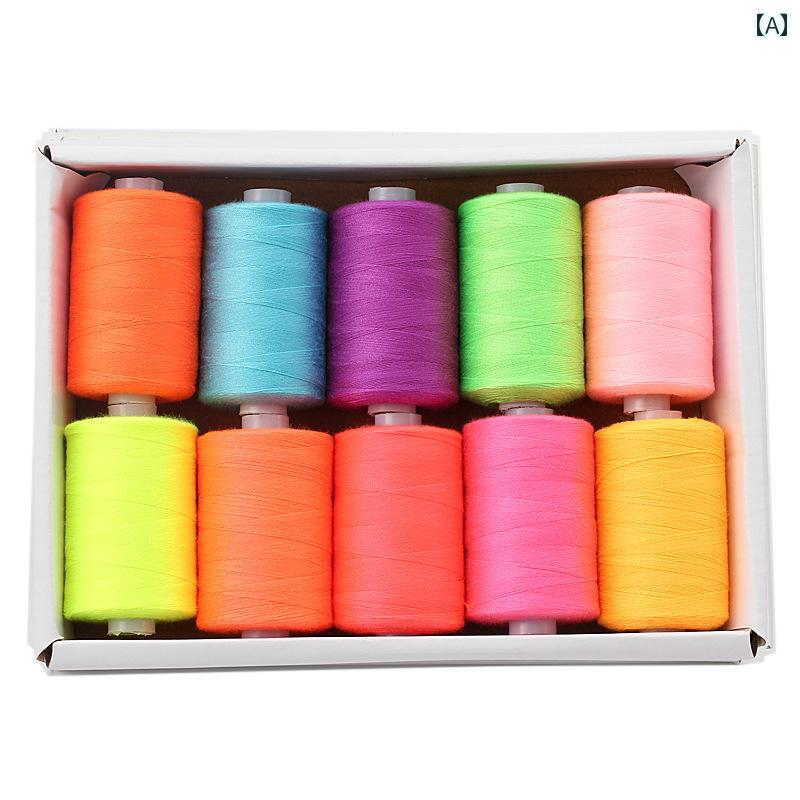 毛糸 家庭用 402 スレッド 家庭用 ミシン 糸 カラー 白黒 手縫い DIY マルチ オプション