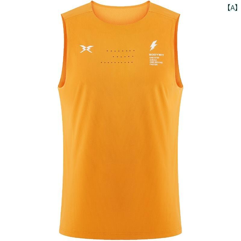 マラソン ウェア フィットネス BODYWIT ボディ ウィズダム フェイ ティアン 20 メンズ 速乾 肌に 優しい 軽量 マラソン ランニング ノースリーブ Tシャツ