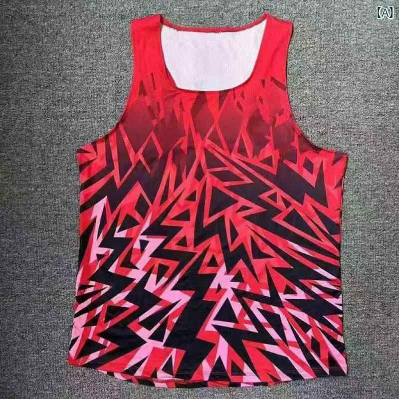 マラソン ウェア フィットネス 夏の スポーツ 陸上 競技 ランニング ベスト スーツ 男女兼用 身体 検査 スポーツウェア マラソン