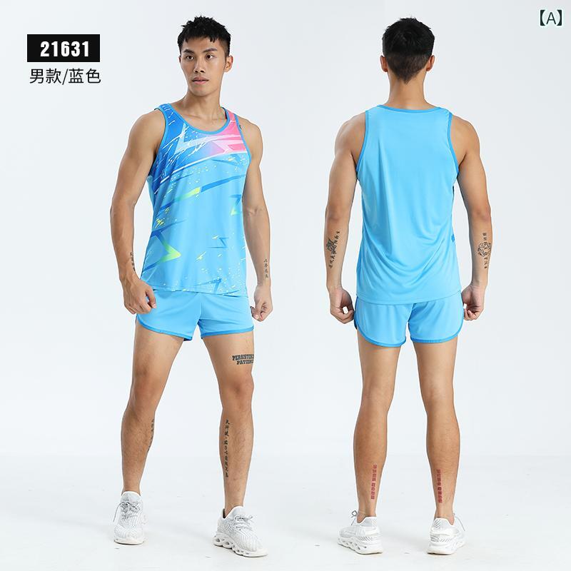 マラソン ウェア フィットネス メンズ レディースの 陸上 競技用 スーツ トレーニング ベスト マラソン ランニング 速乾 スポーツウェア