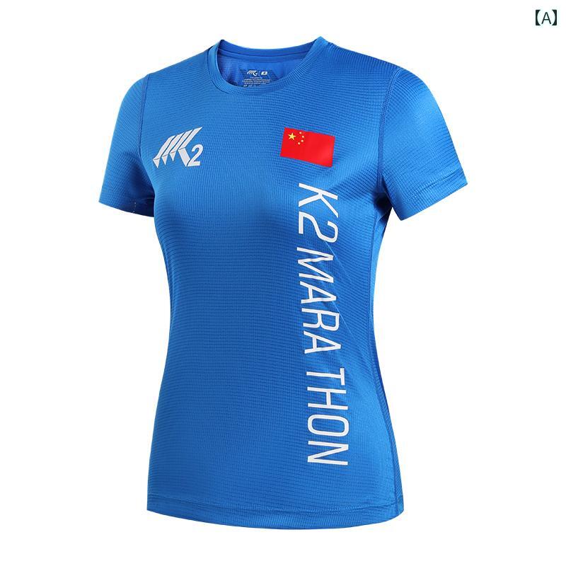 マラソン ウェア フィットネス K 2 マラソン 用具 プロ ランニングウェア 速乾 Tシャツ フィットネスウェア 男女兼用 通気性 半袖 スポーツ トップス XM 101