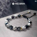 ビーズ アクセサリー メンズ ブレスレット 黒曜石 ビーズ クリスタル ファセット 特殊 形状 ボーイフレンドの 誕生日 プレゼント