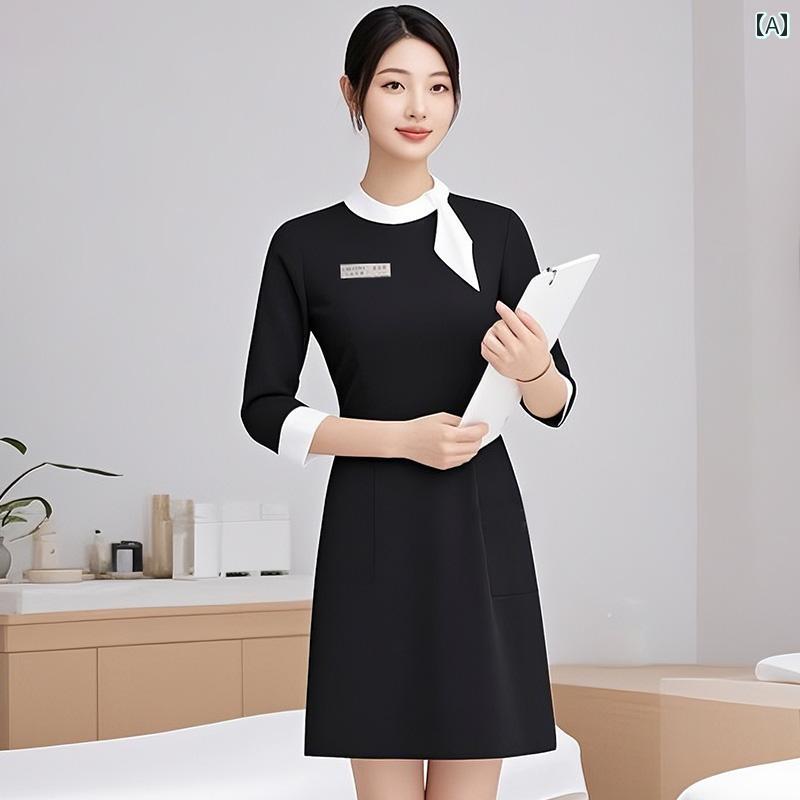 ユニフォーム エステ 美容 女性用 美容師 作業着 高級 美容 サロン ジュエリー フロント 係 医療 耳 掃..