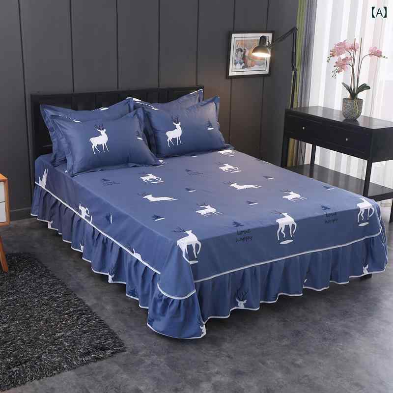 インテリア ベッド スカート コットン ベッド スカート シングル ピース 韓国 プリンセス スタイル 綿 ..