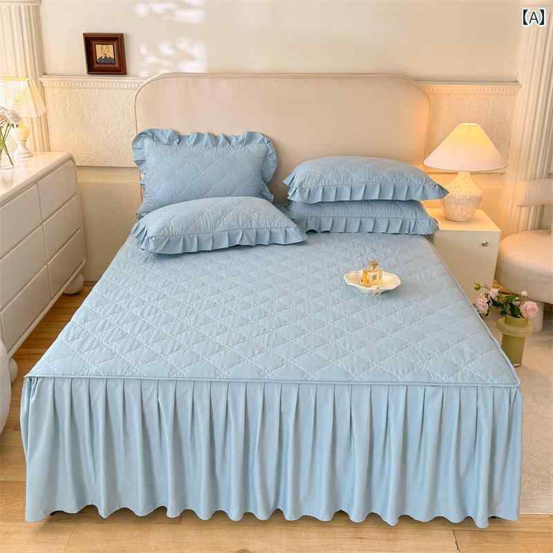 インテリア ベッド スカート ベッド スカート キルティング ベッドスプレッド 防塵 シモンズ 無地 カバ..