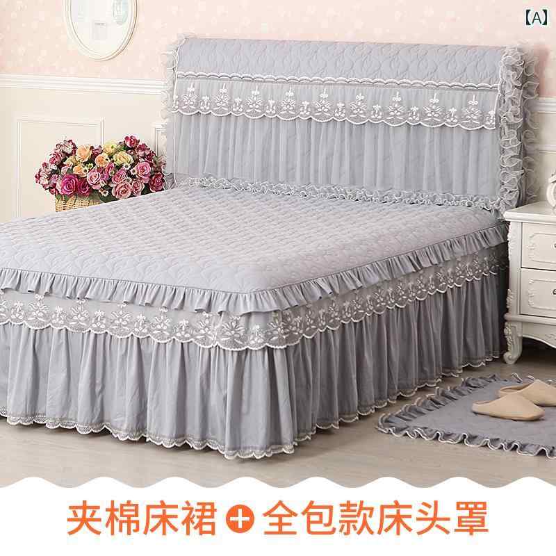 ベッド スカート シーツ Qiaozhi Life コットン ベッド スカート ヘッド カバー新 スタイル シーツ レ..