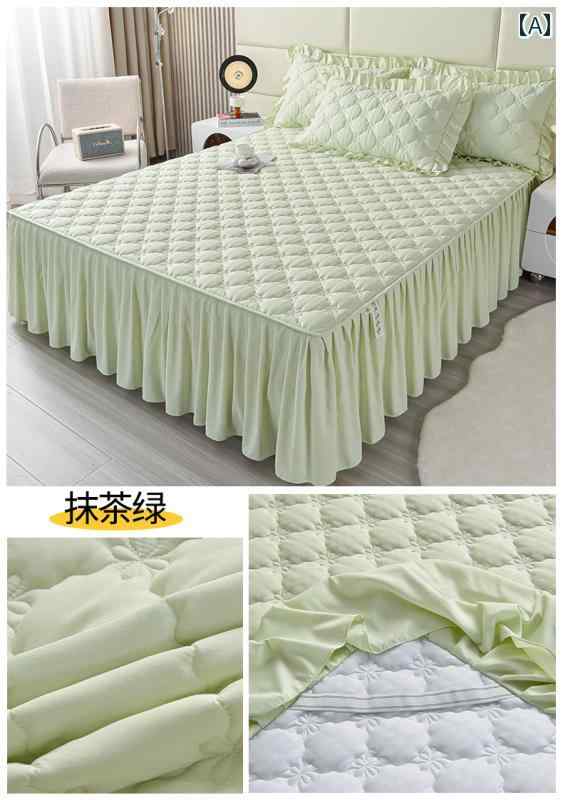 ベッド スカート シーツ キルティング ベッド スカート シングル ピース 2025 スタイル プリンセス 醜..