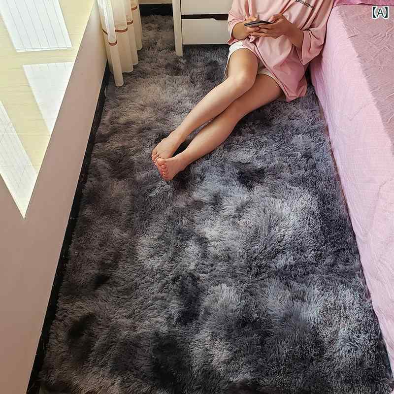 おしゃれな カーペット イン スタイル タイ ダイ グラデーション カー ペット 女の子 寝室 ベッド サイ..