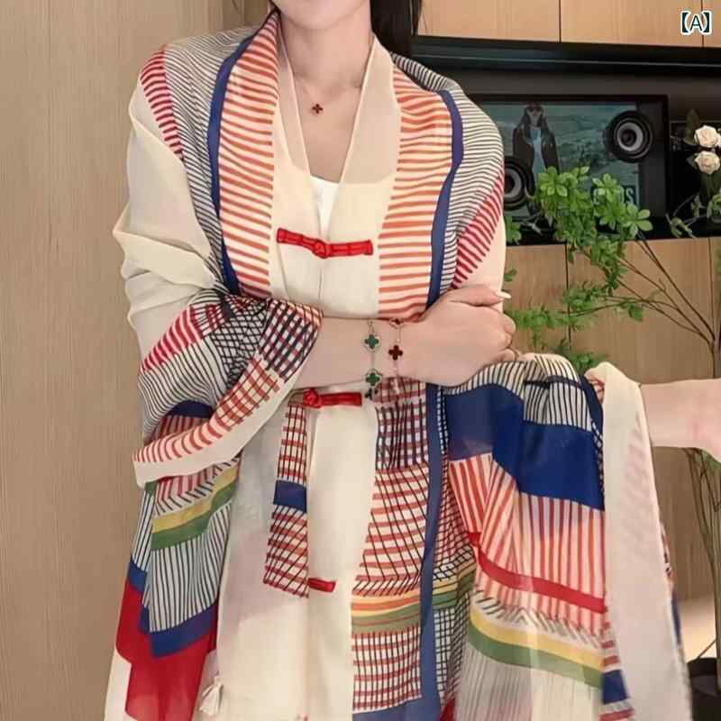 スカーフ カジュアル おしゃれ エスニックの チャカ ソルトレイク スカーフ コットンと リネンの ヘッ..