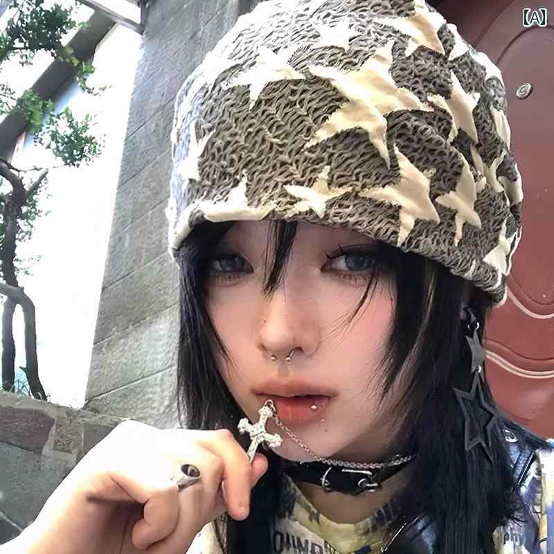 スカーフ カジュアル おしゃれ サブカルチャー ミレニア ル ホット ガール ヘッド スカーフ スター バンド 夏 ヒップ ホップ 多機能 三角形