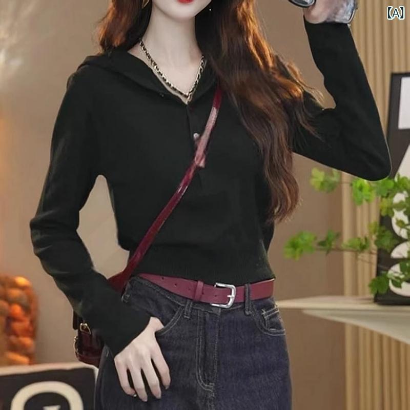 カジュアル ニットパーカー レディース 長袖 フード付き セーター ニットカーディガン 春 大きいサイズ..