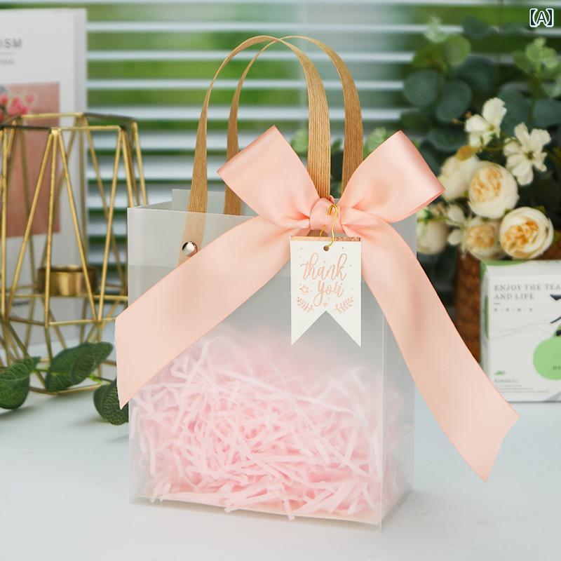 リボン ラッピング DIY 38 レディース 日の ギフト バッグ 透明 誕生日 プレゼント 包装 ボックス 空 箱