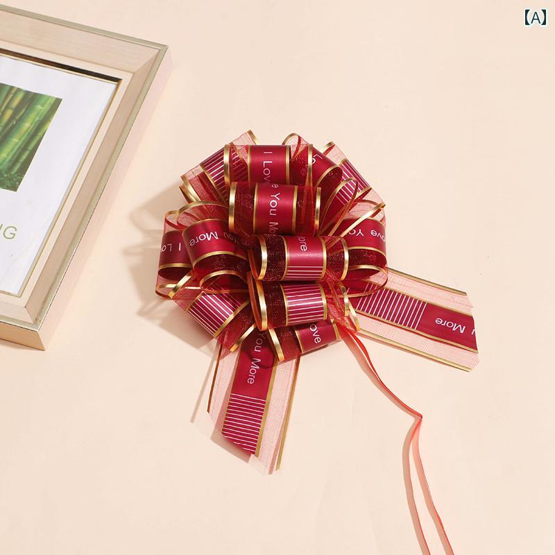 リボン ラッピング DIY 大きい 花の ボール 誕生日 ギフト ボックスの 装飾 リボン 包装 リボンの 弓 ..