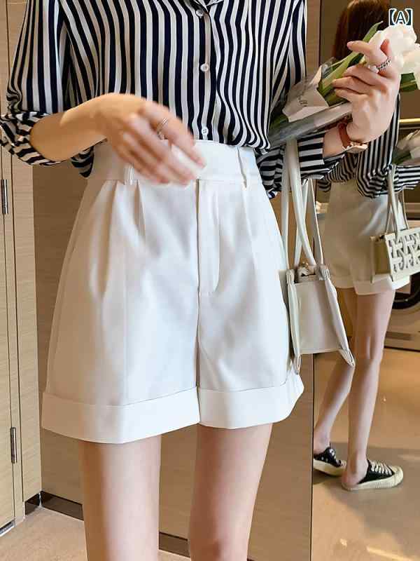 　レディース　ショート　パンツ　 アウトレット Gedi カット ラベル テール グッズ レディース ハイウエスト ワイド レッグ パンツ カー リング カジュアル スーツ ショーツ