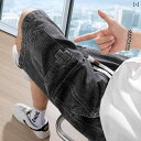 ショート ハーフ パンツ セミール グループ GENIOLAMODE 夏 薄手 作業着 デニム ショート パンツ メンズ ゆったり アメリカン スタイル 2...