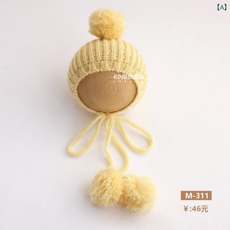 ベビー ニット 帽子 セーター KD 小道具 新生児 赤ちゃん 写真 撮影用 帽子 満月 スタジオ 手編み
