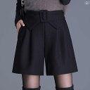 ショート ハーフ パンツ ブラック ショート パンツ レディース 春秋 2025 韓国 ゆったり 多機能 aライン ワイド レッグ スリム アウター カジュ...