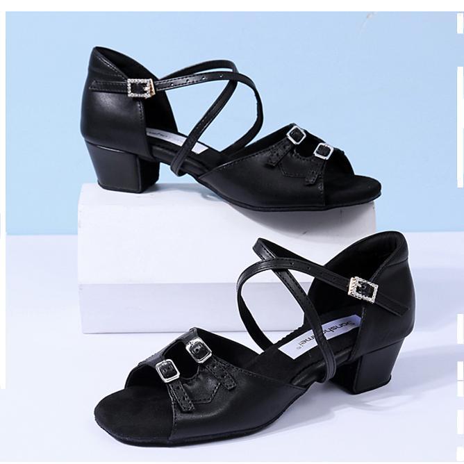 バレエ ダンス 子供用 子供用 ラテン ダンス ラインストーンバックル 小さい 女の子は 足を 疲れさせに..