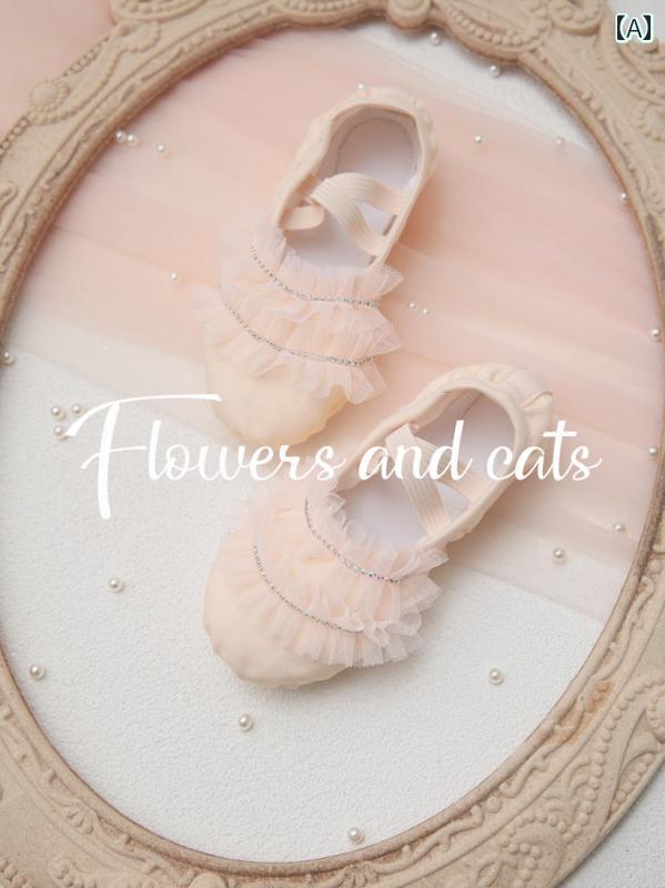 バレエ ダンス 子供用 ダンス シューズ ソフト ソール プリンセス 子供 スペシャル 6 ガールズ 大人 ピ..