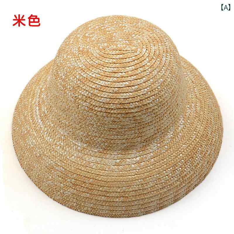 麦わら 帽子 かわいい 子供の 日焼け防止 帽子 夏 麦わら 男の子と 女の子 つば 広 サンシェード 日よ..