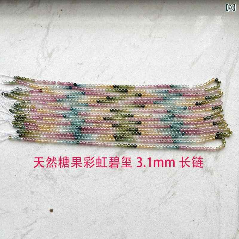 健康 アクセサリー トルマリン キャンディカラーの トルマリン ルース ビーズ DIY 未完成 キビ ネックレスブレスレット ジュエリー マカロン スペーサー 角 砂糖